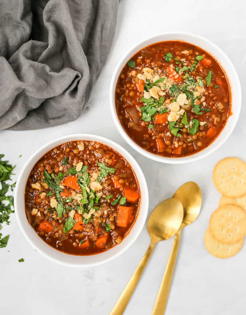 Vegan Crockpot Lentil Soup Showit Blog
